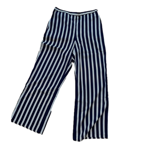 APPLESSEDS WOMEN Seersucker Stripe Elastic-Waist Pants size medium